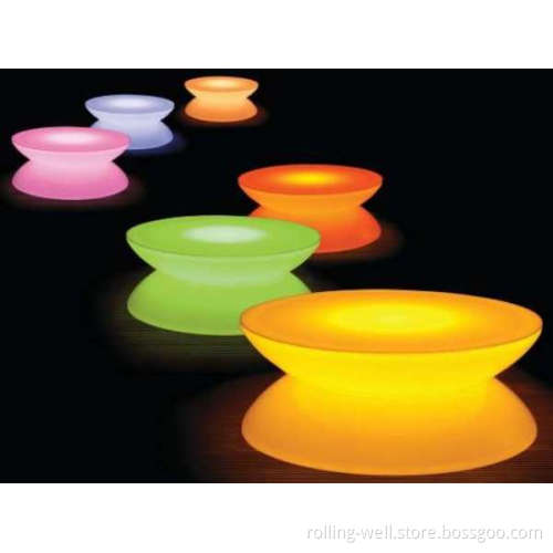 Luminous Round LED Table / Stylish Bar Furniture